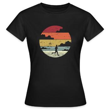 Rennen Laufen Jogger Fitness Geschenk Shirt Sport - Frauen T-Shirt - Schwarz - Vorne - AI Model Female 172 dark (172cm)