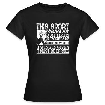 Lutte Lutte Lutte - T-shirt Femme - noir - Devant - AI Model Female 172 dark (172cm)