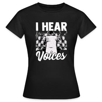 Choir I Hear Voices Choir Chef d'orchestre Chef d'orchestre - T-shirt Femme - noir - Devant - AI Model Female 172 dark (172cm)