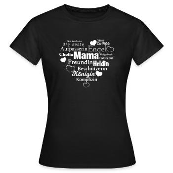 Maman copine héroïne cadeau pour dames mère - T-shirt Femme - noir - Devant - AI Model Female 172 dark (172cm)