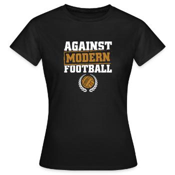 Contre le football moderne Ultras Fan Football Soccer - T-shirt Femme - noir - Devant - AI Model Female 172 dark (172cm)