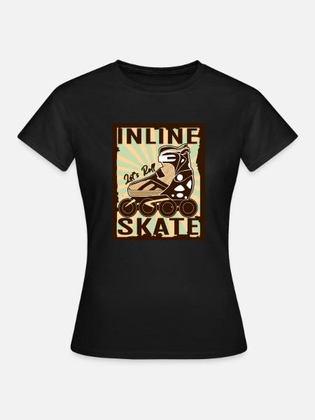 inline skates inlineskater - Frauen T-Shirt - Schwarz
