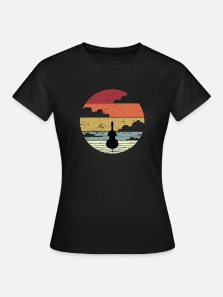 Instrument de musique basse bassiste cadeau anniversaire - T-shirt Femme - noir
