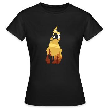 Felsklettern - Frauen T-Shirt - Schwarz - Vorne - AI Model Female 172 dark (172cm)