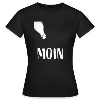 Moin Côte nord de l'Allemagne Mouette de Hambourg Mer Baltique Mer du Nord - T-shirt Femme - noir - Devant - AI Model Female 172 dark (172cm)