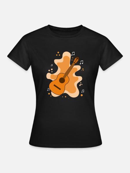Gitarre - Frauen T-Shirt - Schwarz