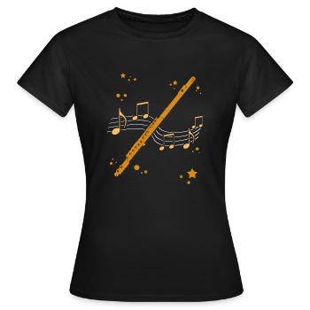 clarinet - Women's T-Shirt - black - Front - AI Model Female 172 dark (172cm)