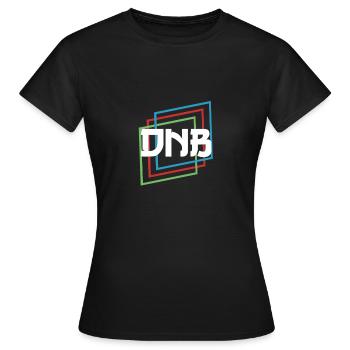 Batterie et basse DNB Rave Festival Raver - T-shirt Femme - noir - Devant - AI Model Female 172 dark (172cm)