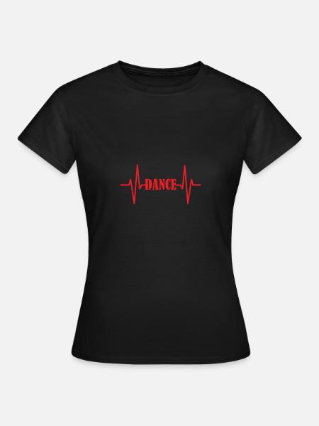 Tanzen, Herzschlag - Frauen T-Shirt - Schwarz