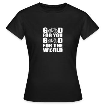 Bon pour toi bon pour le monde - T-shirt Femme - noir - Devant - AI Model Female 172 dark (172cm)