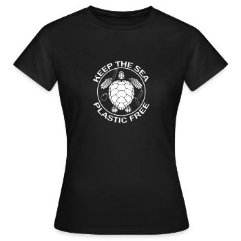 Gardez la mer sans plastique - T-shirt Femme - noir - Devant - AI Model Female 172 dark (172cm)