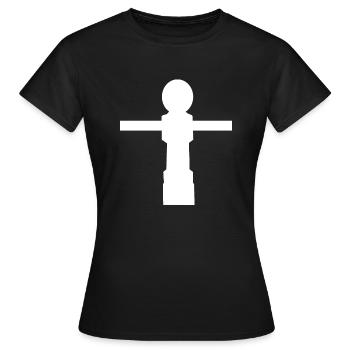 Figurine de baby-foot de baby-foot - T-shirt Femme - noir - Devant - AI Model Female 172 dark (172cm)