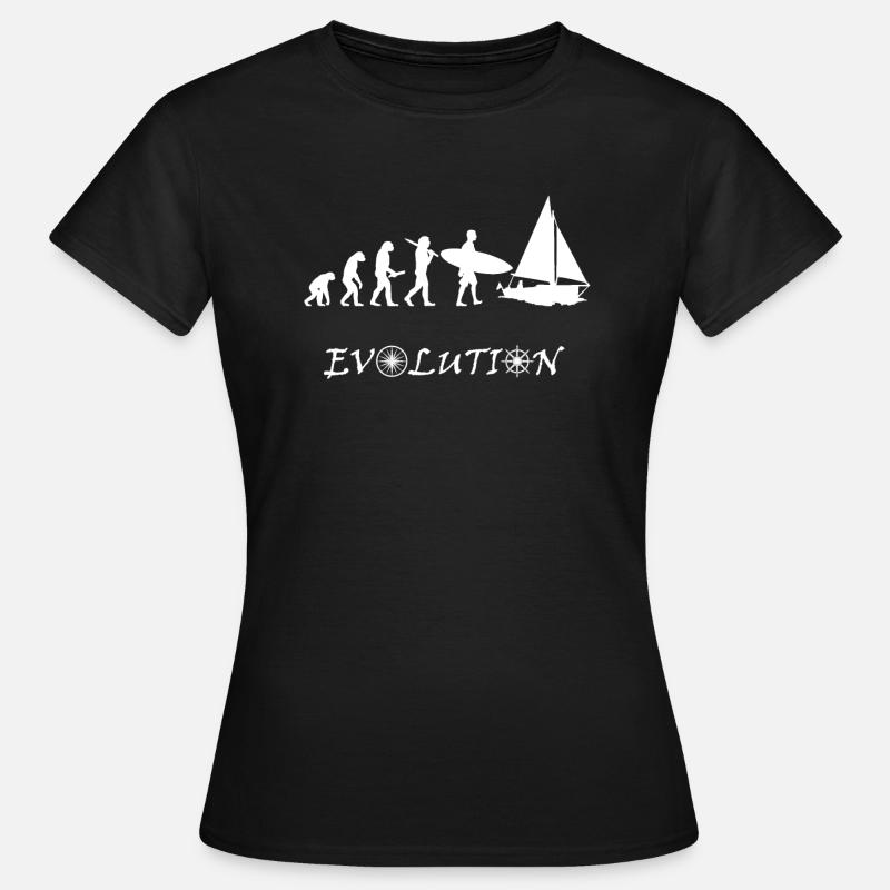 evolution (blanc) - T-shirt Femme - noir