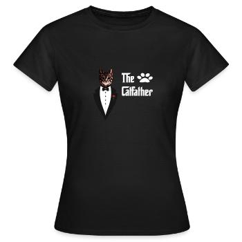 The catfather - T-shirt Femme - noir - Devant - AI Model Female 172 dark (172cm)