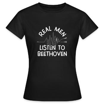 Beethoven - Frauen T-Shirt - Schwarz - Vorne - AI Model Female 172 dark (172cm)