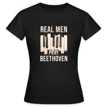 Beethoven - Frauen T-Shirt - Schwarz - Vorne - AI Model Female 172 dark (172cm)