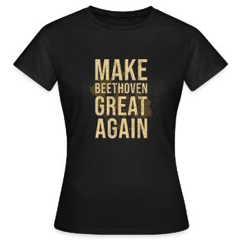 Beethoven - Frauen T-Shirt - Schwarz - Vorne - AI Model Female 172 dark (172cm)