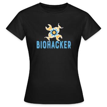 Cadeau d'amant de science de Biohacker Scientist - T-shirt Femme - noir - Devant - AI Model Female 172 dark (172cm)