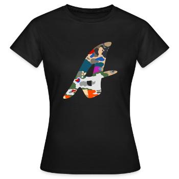 A - T-shirt Femme - noir - Devant - AI Model Female 172 dark (172cm)