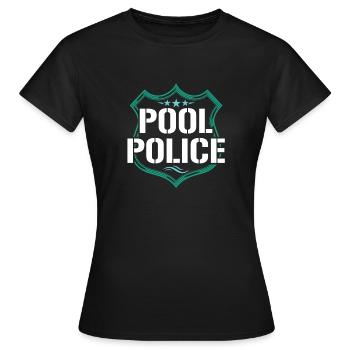 Piscine police maître nageur piscine piscine police - T-shirt Femme - noir - Devant - AI Model Female 172 dark (172cm)