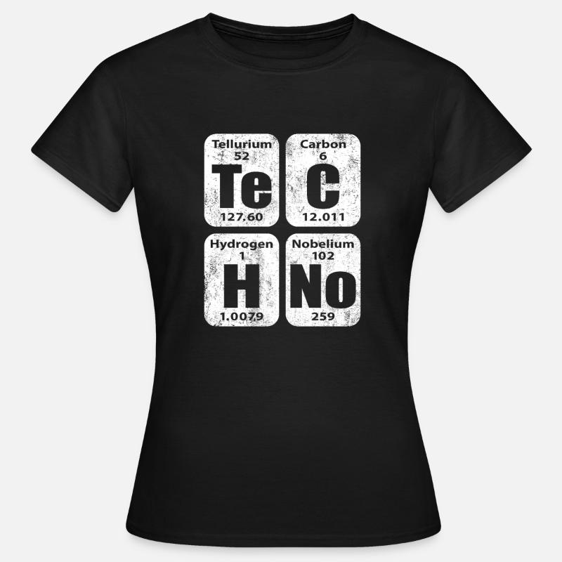 Rave Techno Disco EDM and Hardstyle Dj Designs - Women's T-Shirt - black