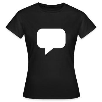 Speech bubble thought bubble white - Women's T-Shirt - black - Front - AI Model Female 172 dark (172cm)