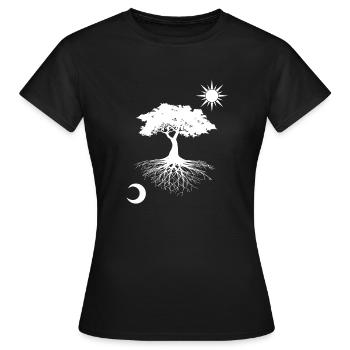 Rette den Planeten Umweltfreundlich Grün Sauber - Frauen T-Shirt - Schwarz - Vorne - AI Model Female 172 dark (172cm)
