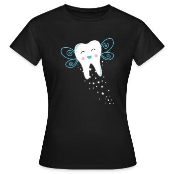 Assistante dentaire Cadeau Petite souris Pour dames - T-shirt Femme - noir - Devant - AI Model Female 172 dark (172cm)