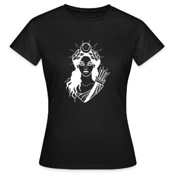 Diana déesse romaine mythe romain ou grec - T-shirt Femme - noir - Devant - AI Model Female 172 dark (172cm)