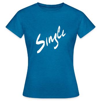 single - Women's T-Shirt - antique blue sapphire heather - Front - AI Model Female 172 dark (172cm)