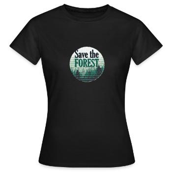 Save protection forest environment - Women's T-Shirt - black - Front - AI Model Female 172 dark (172cm)