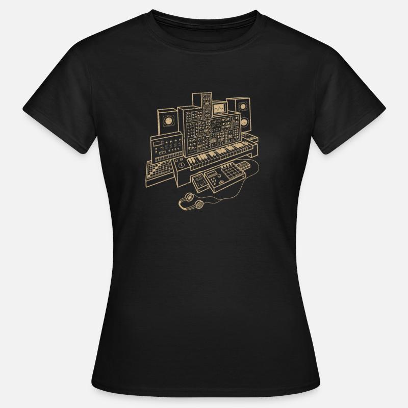 Modular Synthesizer For Electronic Musician - Women's T-Shirt - black