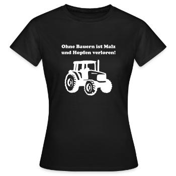 Bauern Malz und Hopfen verloren - Frauen T-Shirt - Schwarz - Vorne - AI Model Female 172 dark (172cm)