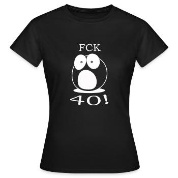 40. Geburtstag, Geburtstag, 40, vierzig - Frauen T-Shirt - Schwarz - Vorne - AI Model Female 172 dark (172cm)