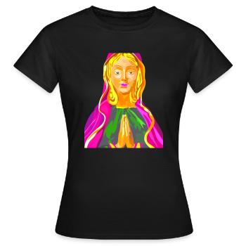 Model Madonna - Frauen T-Shirt - Schwarz - Vorne - AI Model Female 172 dark (172cm)