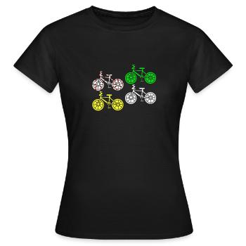 Tour Frankreich Fahrrad Fahrrad Geschenk - Frauen T-Shirt - Schwarz - Vorne - AI Model Female 172 dark (172cm)