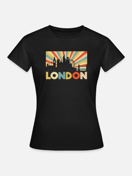 Souvenir de Londres Vintage - Retro Sunshine London Sk - T-shirt Femme - noir