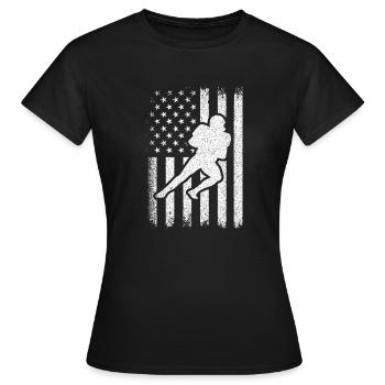 Football américain - T-shirt Femme - noir - Devant - AI Model Female 172 dark (172cm)