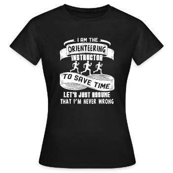Orientierungslauf Ich bin der Orientierungslauflehrer - Frauen T-Shirt - Schwarz - Vorne - AI Model Female 172 dark (172cm)