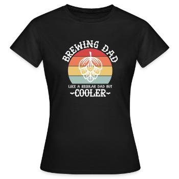 T-shirt de papa de brasseur Papa de brasseur de papa - T-shirt Femme - noir - Devant - AI Model Female 172 dark (172cm)
