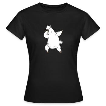 Funny Dabbin Llama Alpaca Dance - T-shirt Femme - noir - Devant - AI Model Female 172 dark (172cm)