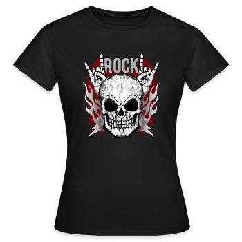 Rock Hard Rock Band Motiv Für Damen Und Herren - Frauen T-Shirt - Schwarz - Vorne - AI Model Female 172 dark (172cm)