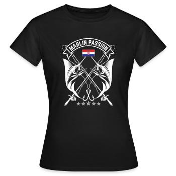 Marlin Passion Croatia - Frauen T-Shirt - Schwarz - Vorne - AI Model Female 172 dark (172cm)
