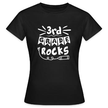 3rd Grade Teacher 3rd Grade Rocks - Women's T-Shirt - black - Front - AI Model Female 172 dark (172cm)