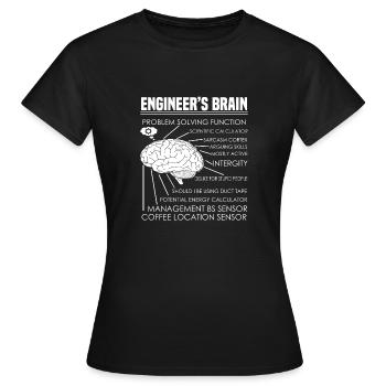 Résolution de problèmes de cerveau d'ingénieur - T-shirt Femme - noir - Devant - AI Model Female 172 dark (172cm)