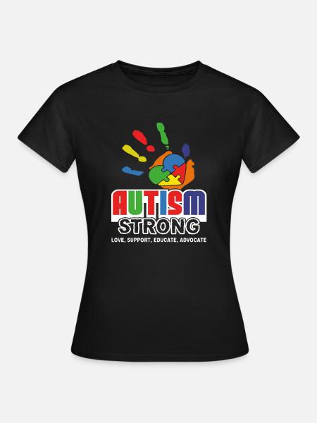 Autism Awareness Autism Strong - Women's T-Shirt - black
