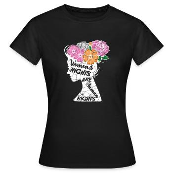Women's rights are human rights - Women's T-Shirt - black - Front - AI Model Female 172 dark (172cm)