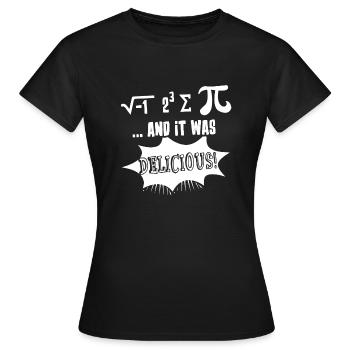 Pi Day Funny Pi Day - Women's T-Shirt - black - Front - AI Model Female 172 dark (172cm)
