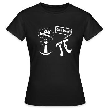 Pi Day Pi Get Real Irrational - T-shirt Femme - noir - Devant - AI Model Female 172 dark (172cm)