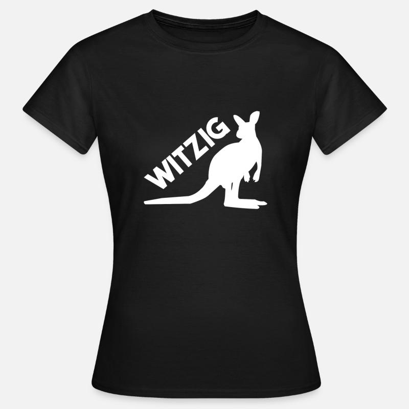 Känguru: Witzig oder nicht witzig Spruch Geschenk - Frauen T-Shirt - Schwarz